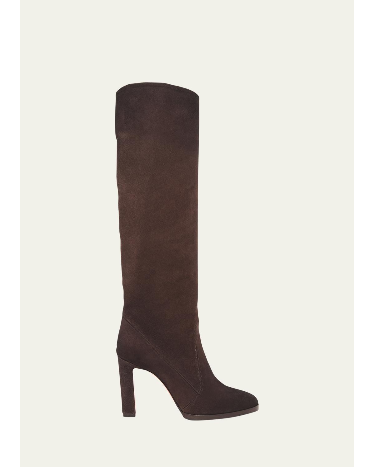 Andy Suede Stiletto Knee Boots