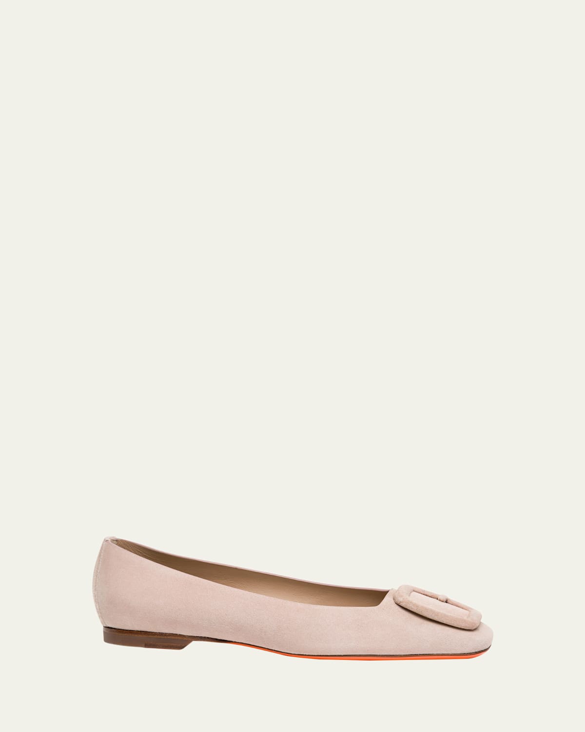 Maya Suede Buckle Ballerina Flats