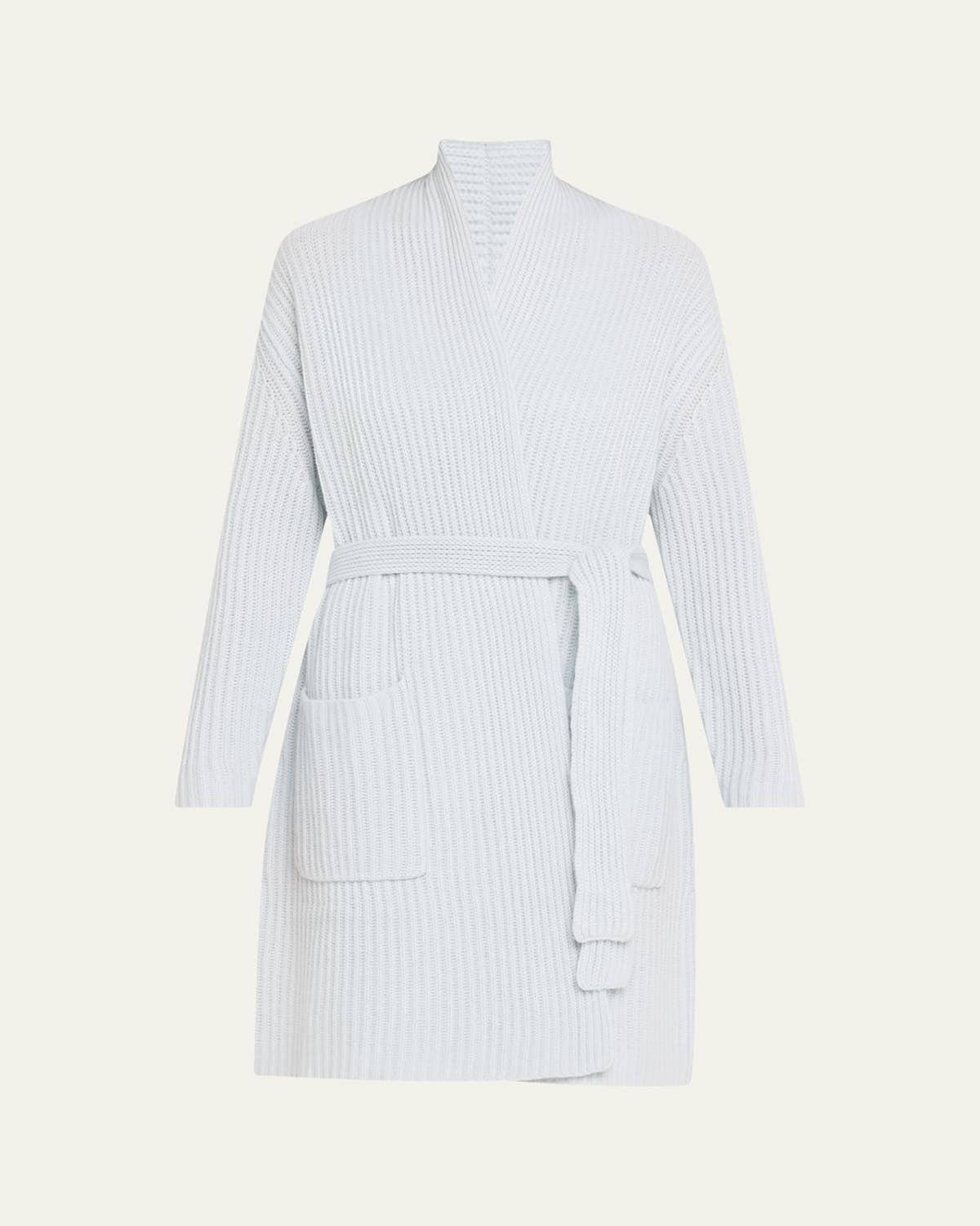 Ribbed Cashmere Short Robe