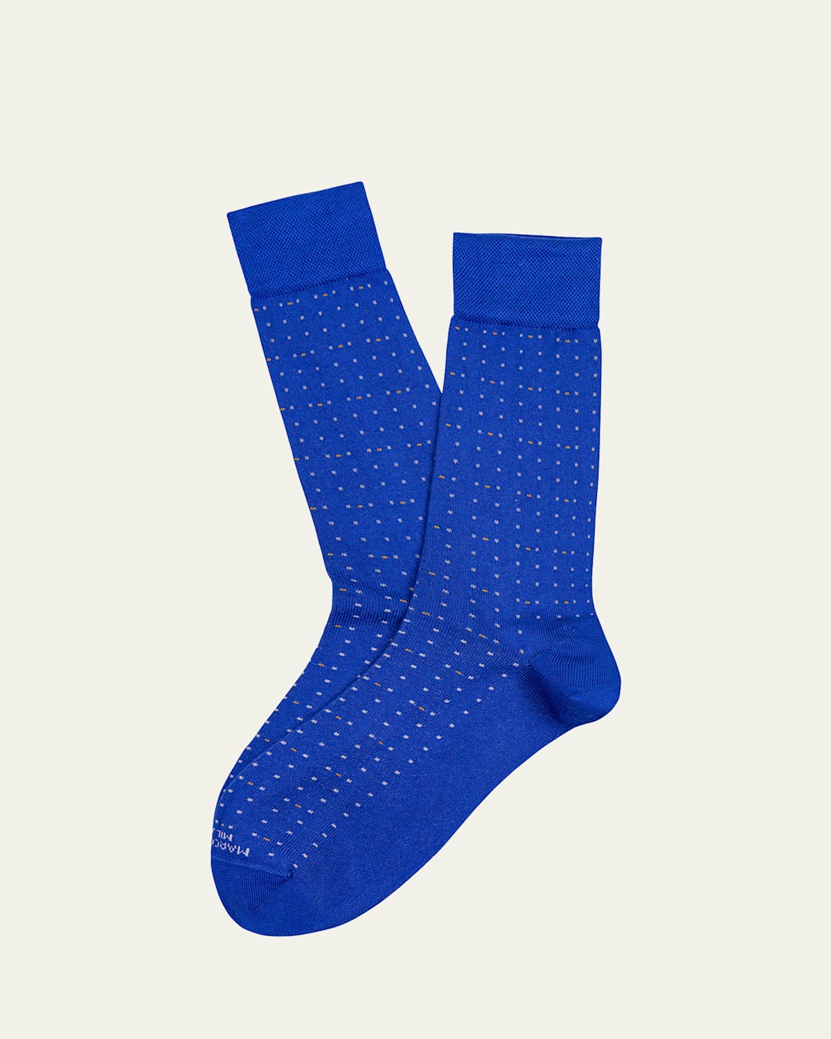 Marcoliani Men's Luxury Yarns Micro Dot Mid-Calf Socks