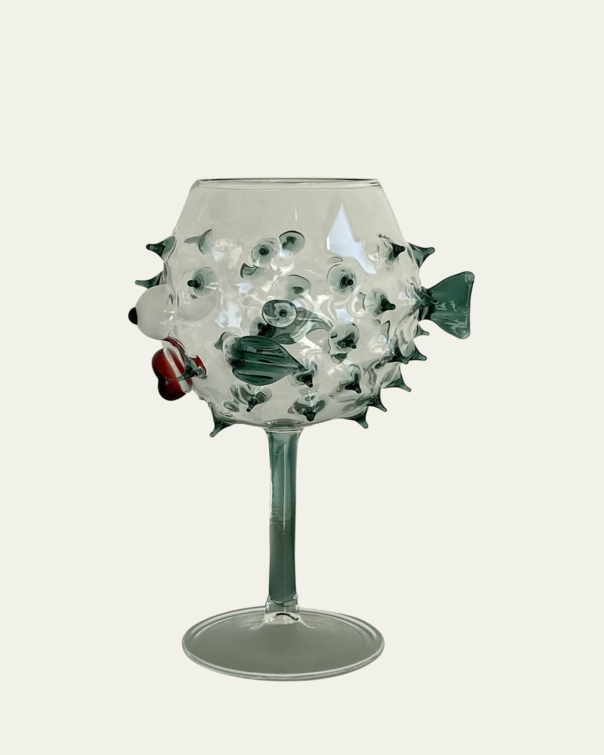 Pufferfish Wine Goblet, Teal