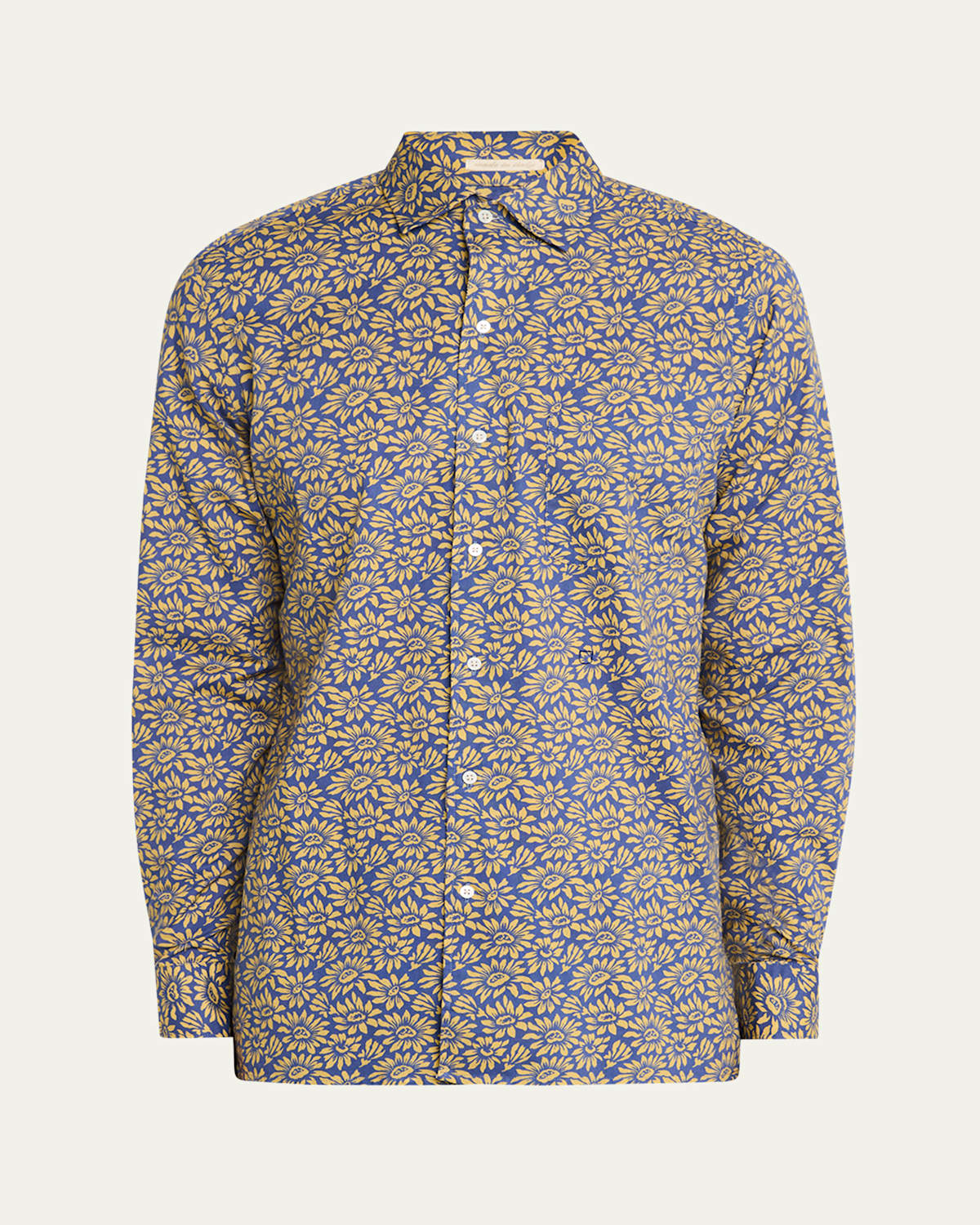 Men's Cotton Floral Sport Shirt