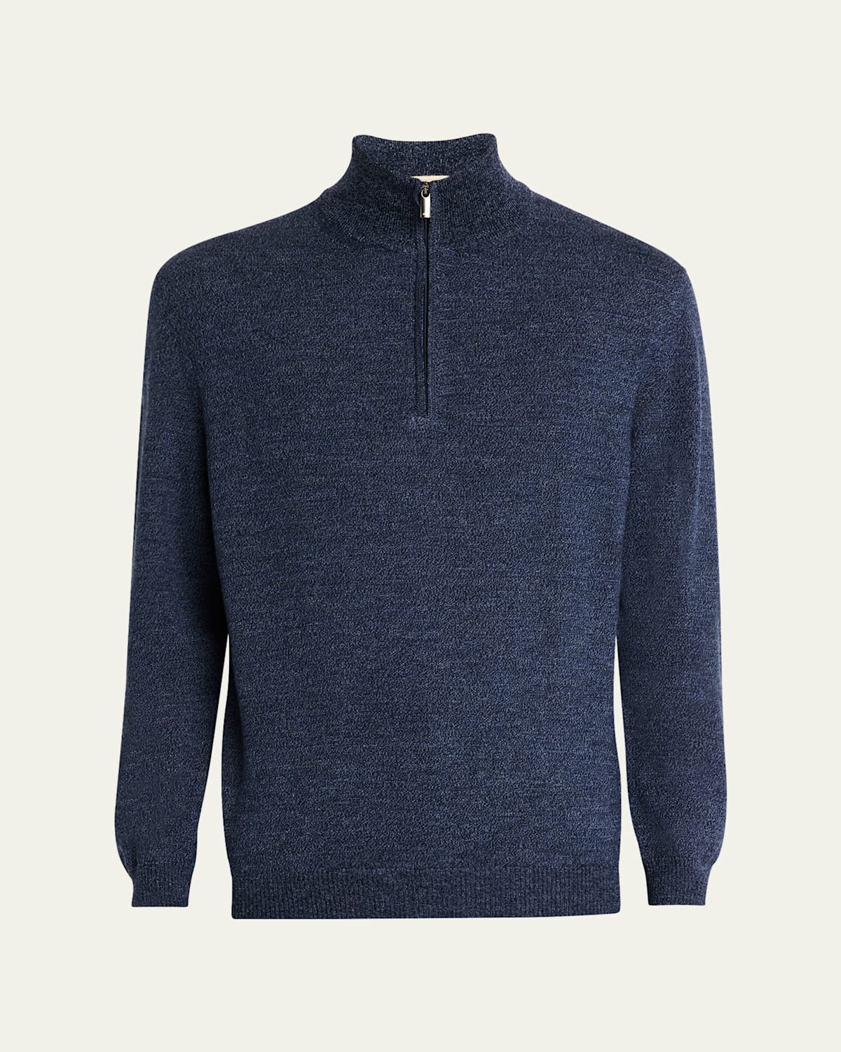 Men's Wool Mouline Half-Zip Sweater