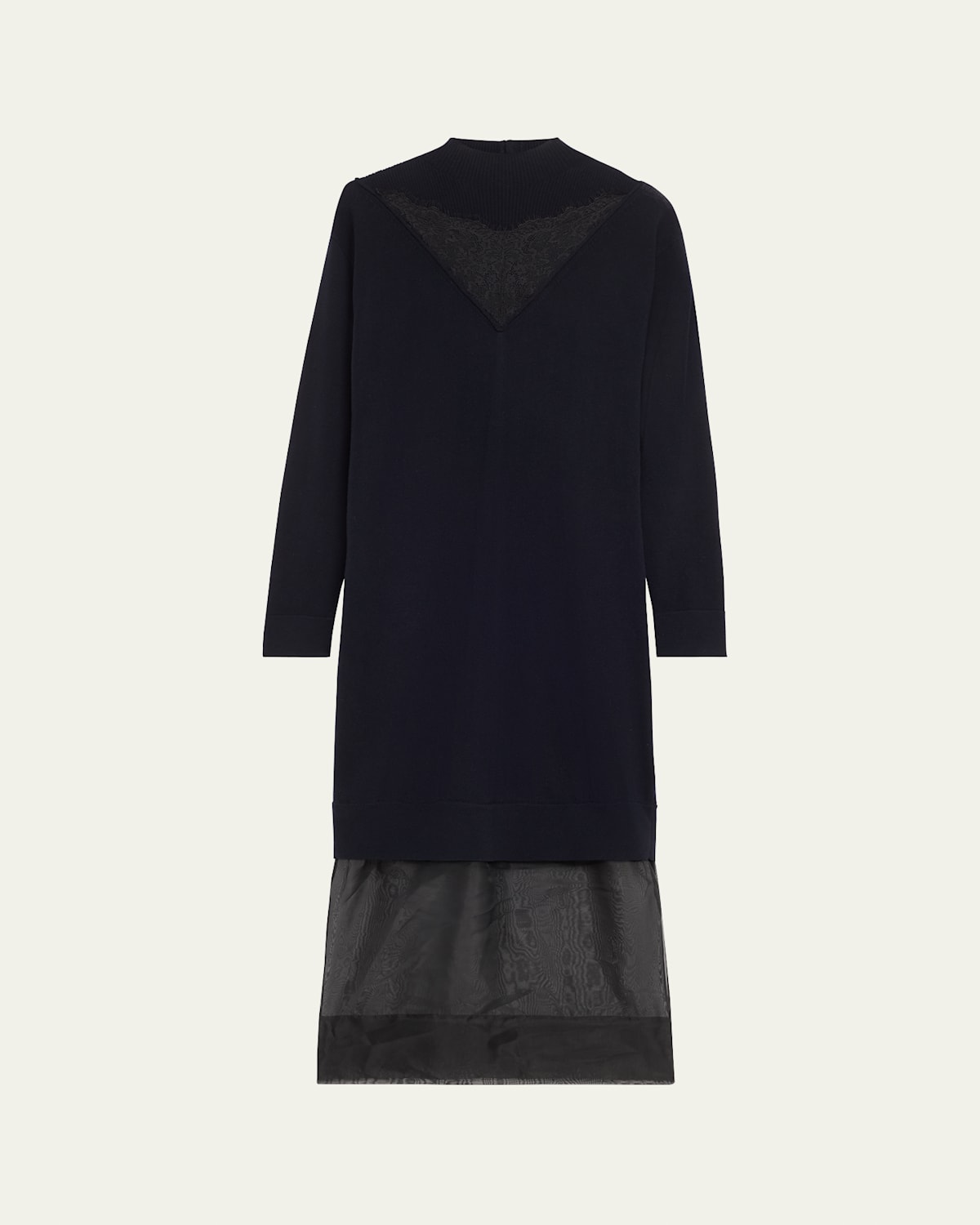 3.1 Phillip Lim Mock-neck Combo Sweater Dress In Midnight