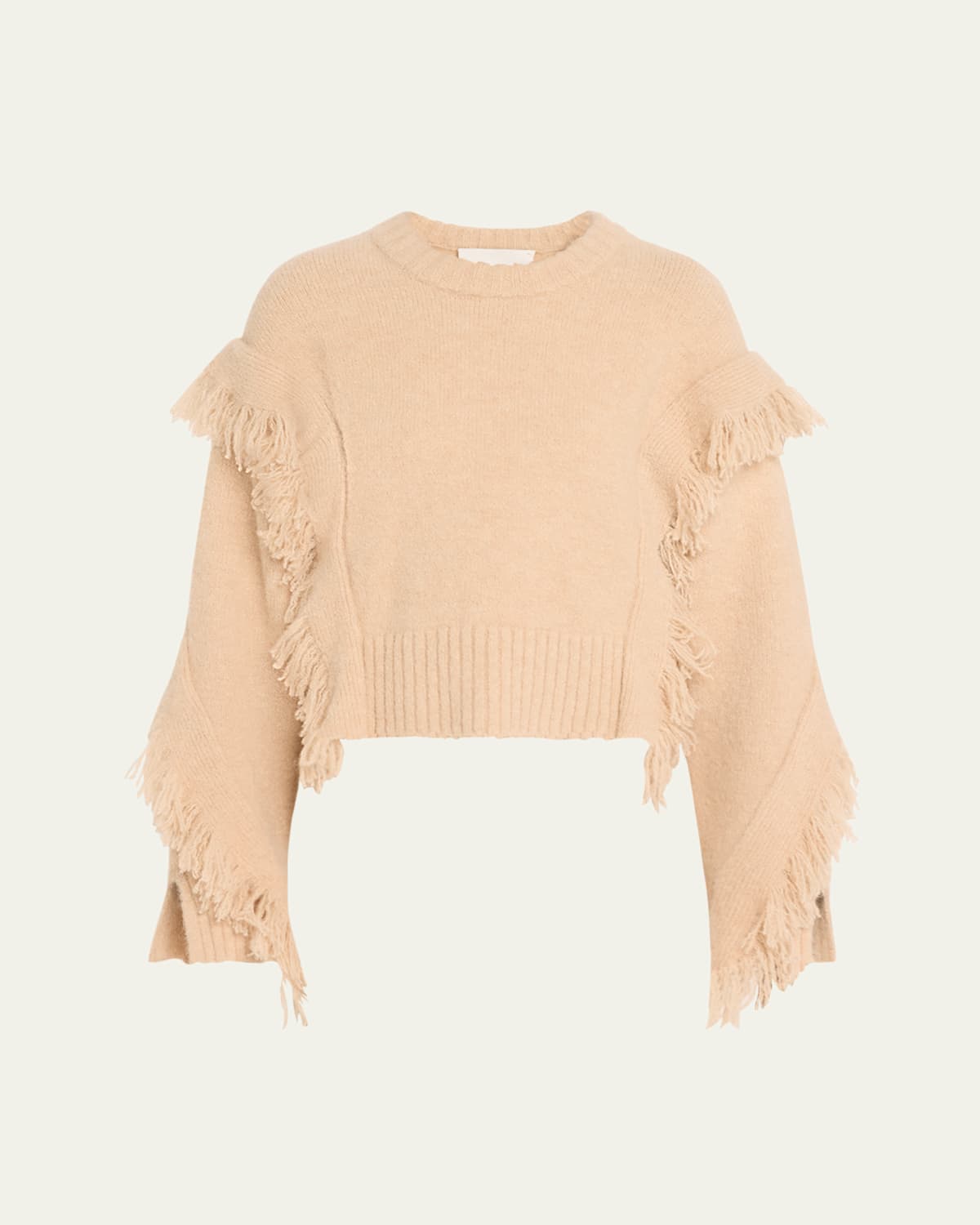 Crewneck Fringe Sweater