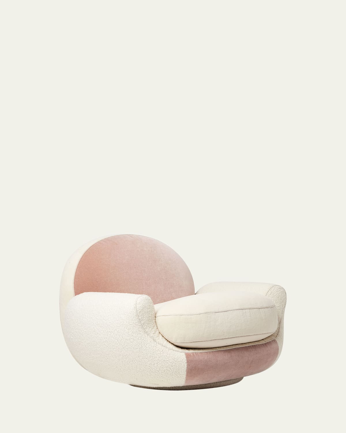 x Widell + Boschetti Laurent Velvet & Sherpa Chair by Barette Widell