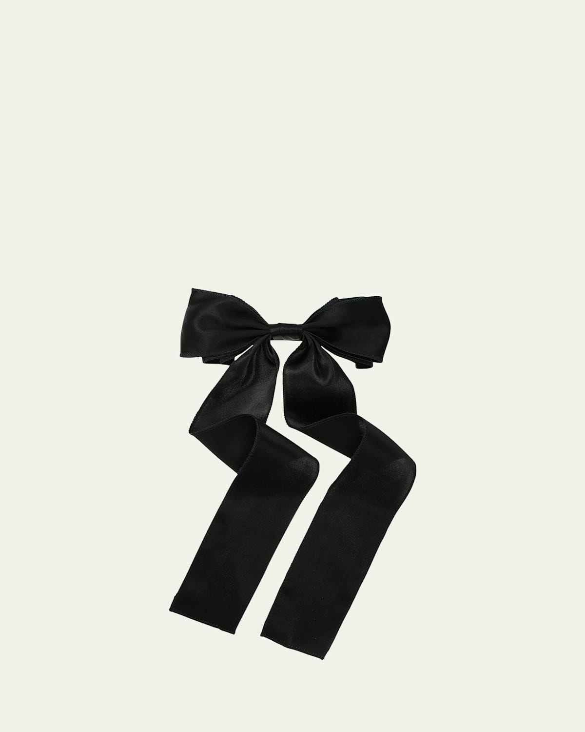 Long Satin Bow Barrette