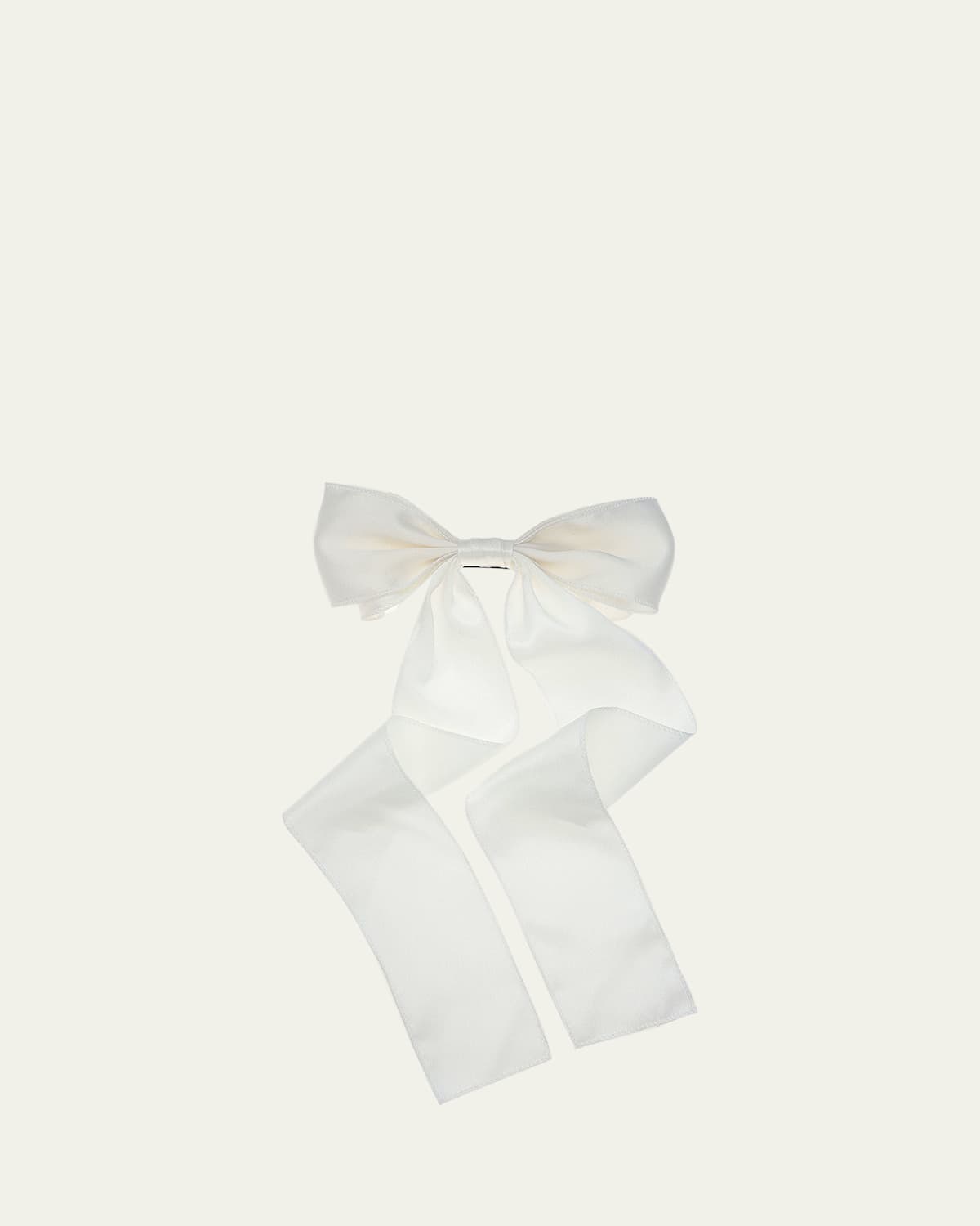 Long Satin Bow Barrette