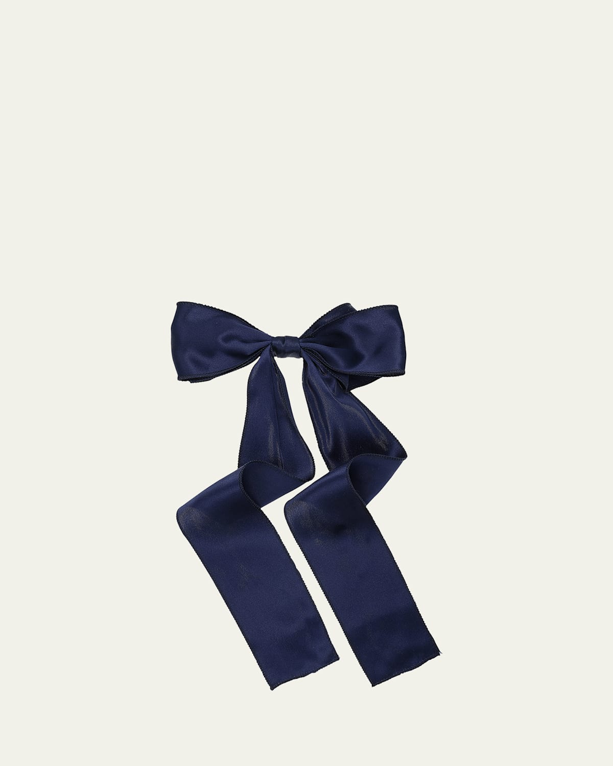 Long Satin Bow Barrette