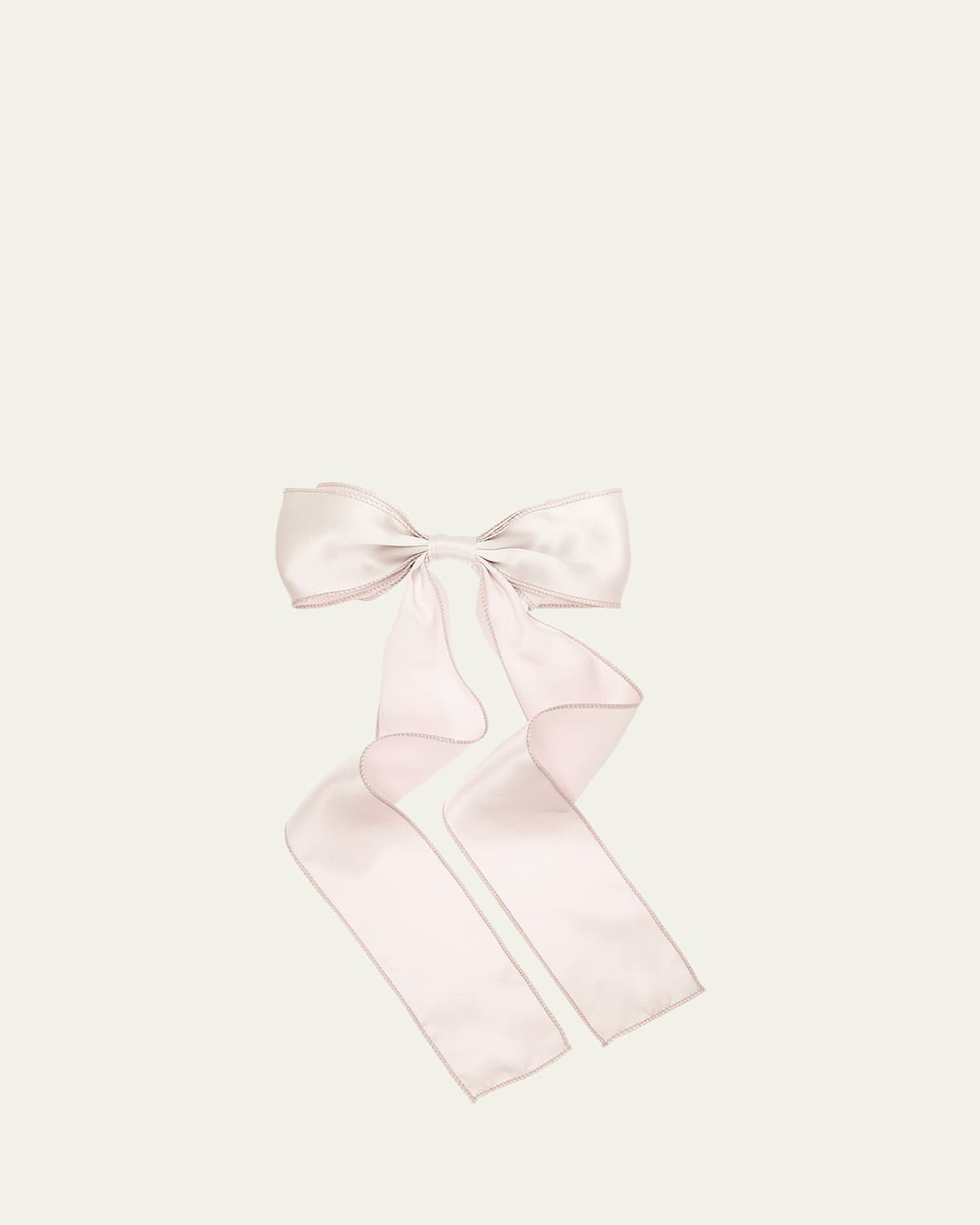 Long Satin Bow Barrette