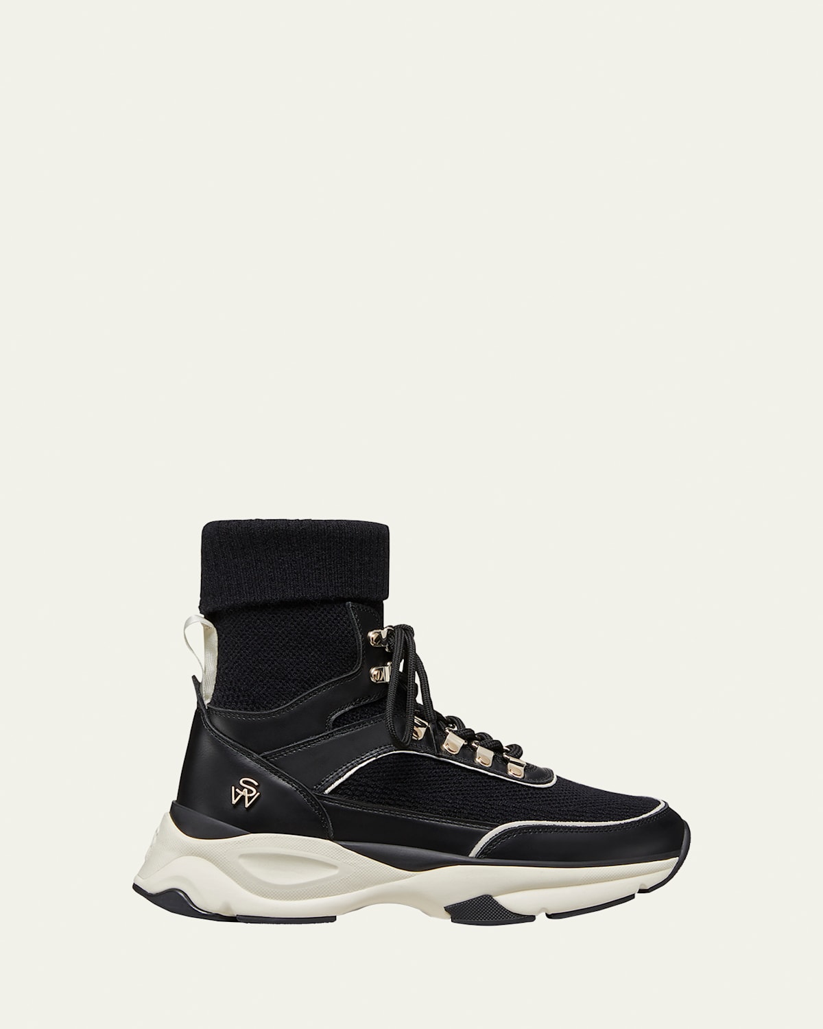 SW High-Top Leather Hiker Trainer Sneakers