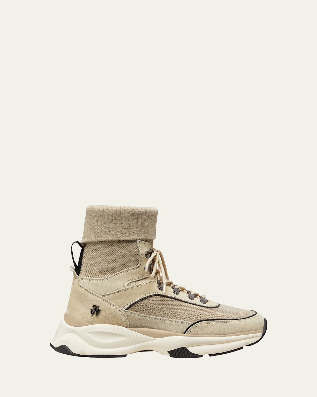 SW High-Top Leather Hiker Trainer Sneakers