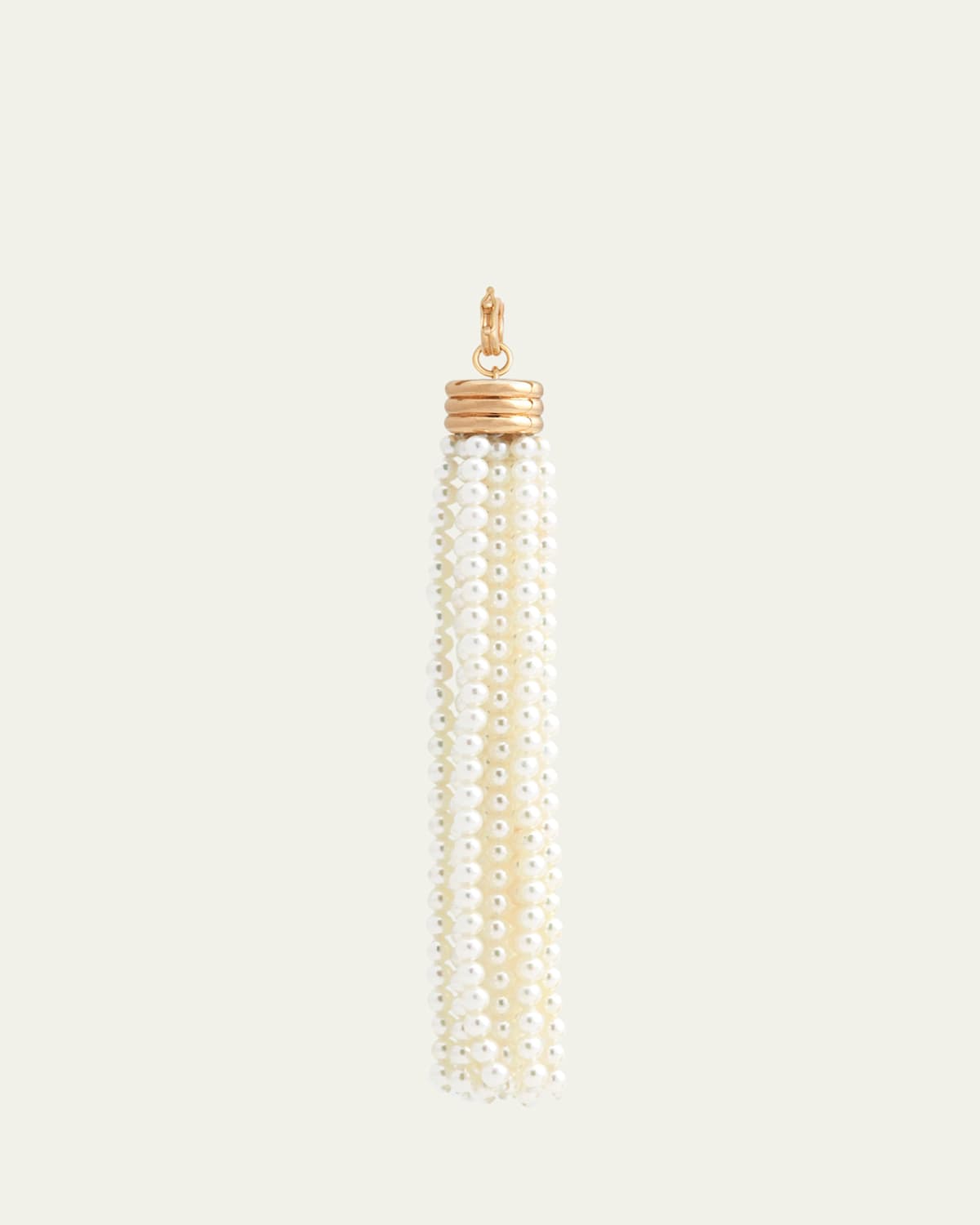 18K Yellow Gold Triple Tassel Akoya Pearl Pendant
