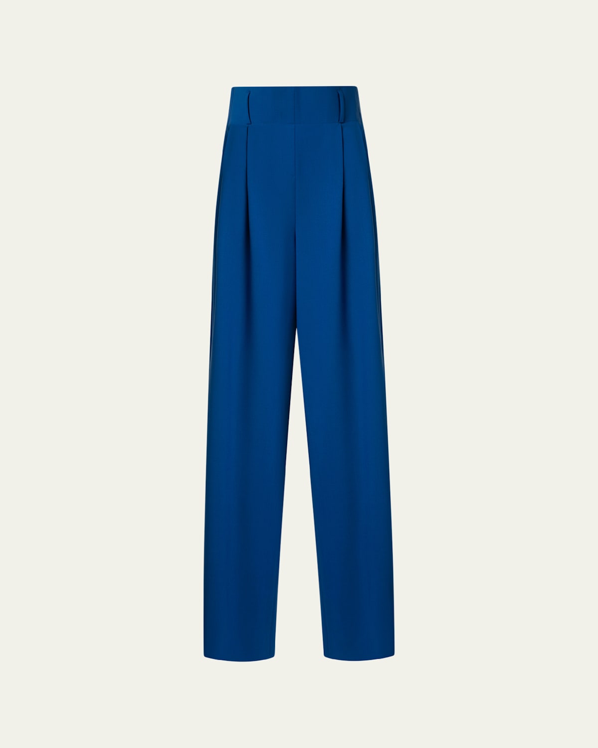 AKRIS PUNTO FLORINA WIDE LEG COOL WOOL PANTS 