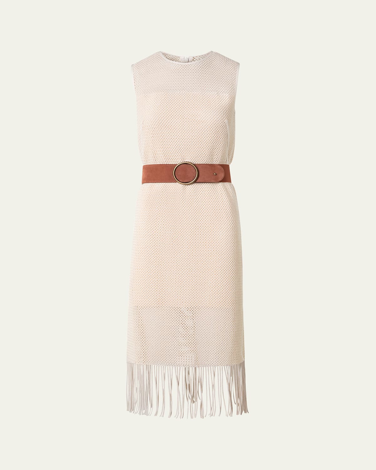 Fringe Mesh Midi Dress