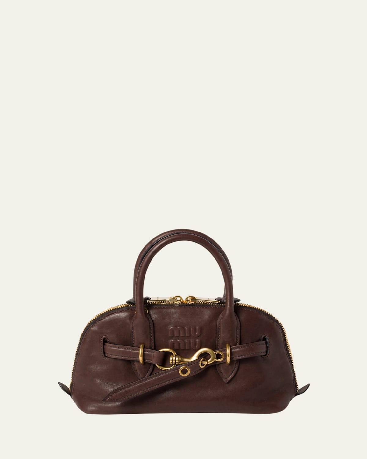 Miu Miu Lamb Leather Top-handle Bag In F0nbl Radica