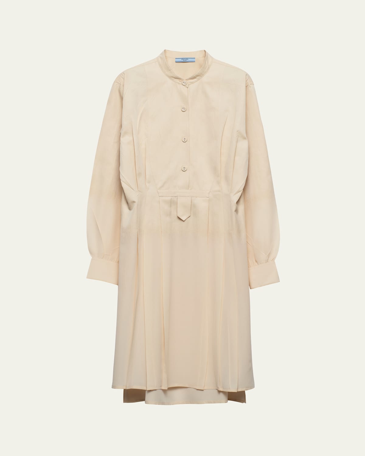 Prada Gradient-effect Silk Midi Dress In Albino