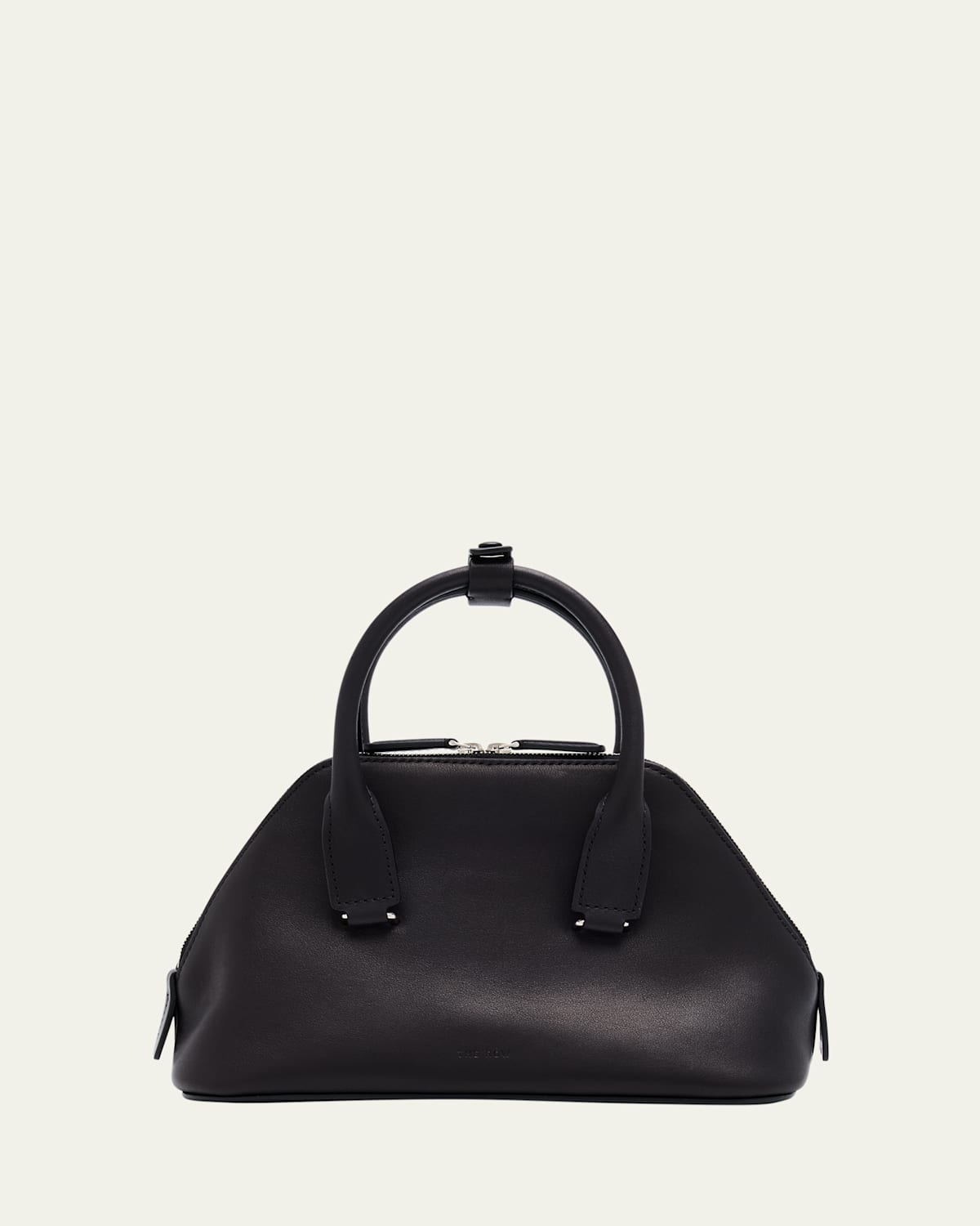 The Row Mini Devon In Saddle Leather In Black