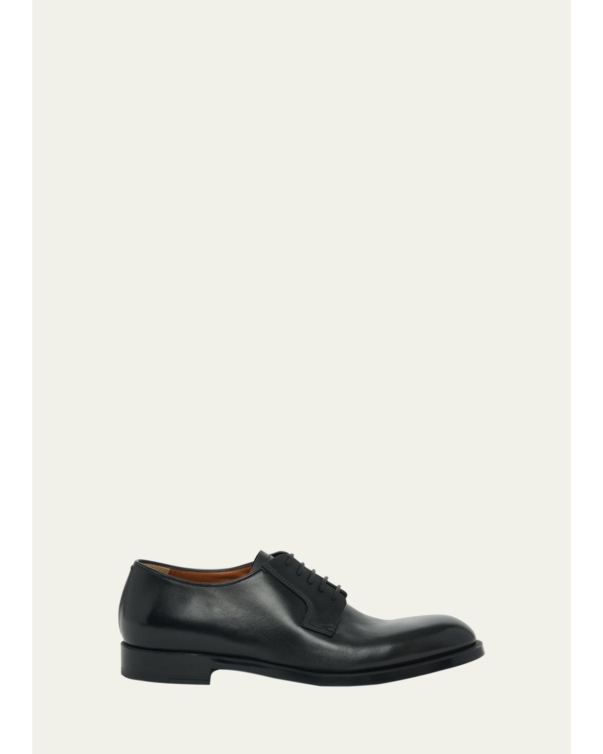 Men'S Leather Lace-Up Derby Loafers