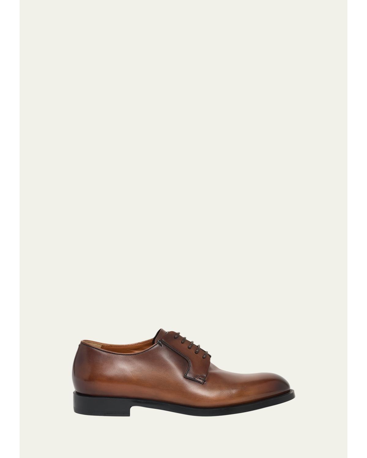 Men'S Leather Lace-Up Derby Loafers