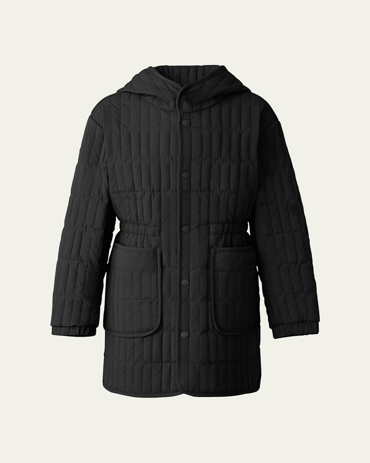 Kid's Hayden Logo-Print Quilted Coat, Size 8-14