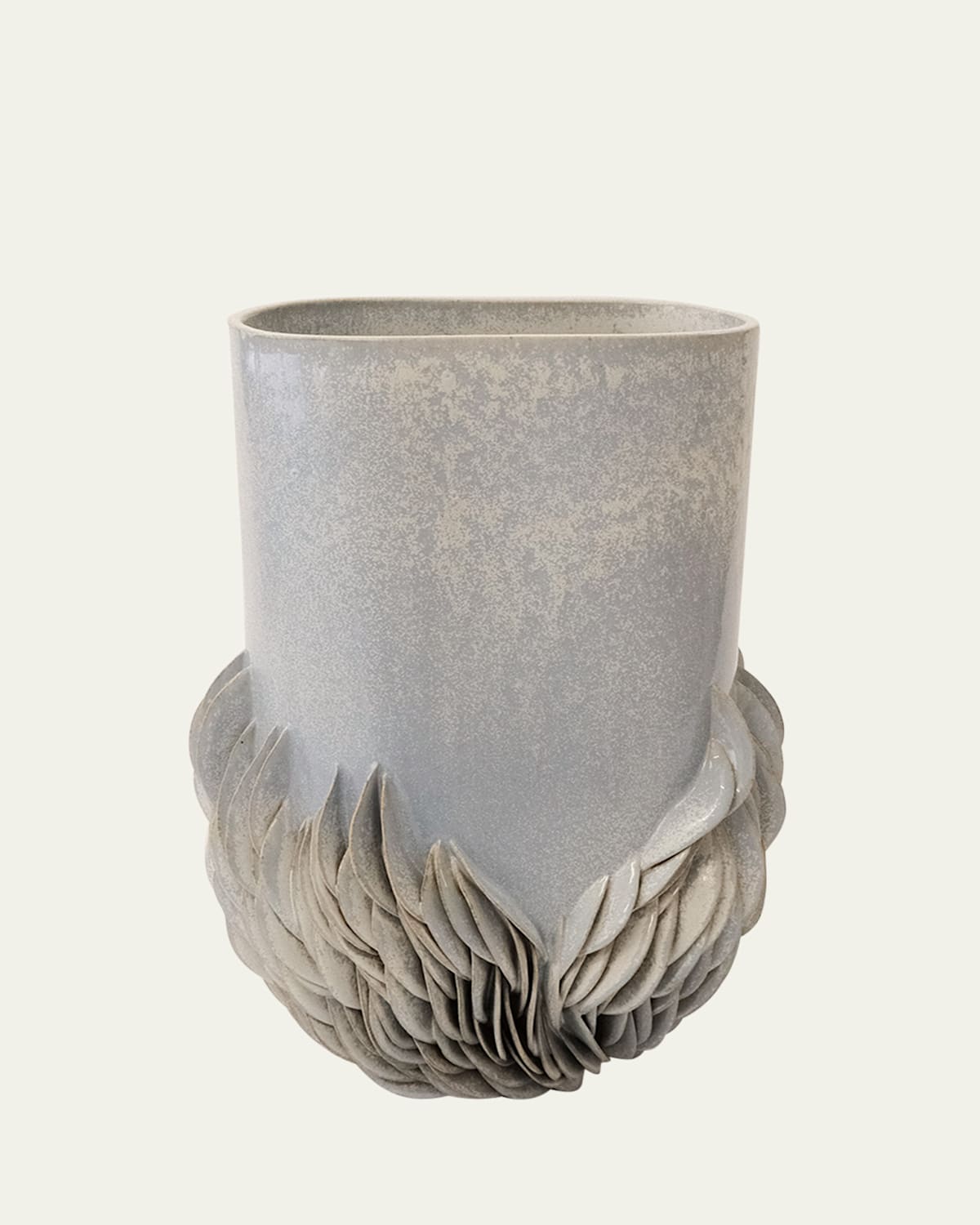 Lorene Cavagna Ceramique Anemone Stoneware Vase, 16" In Blug