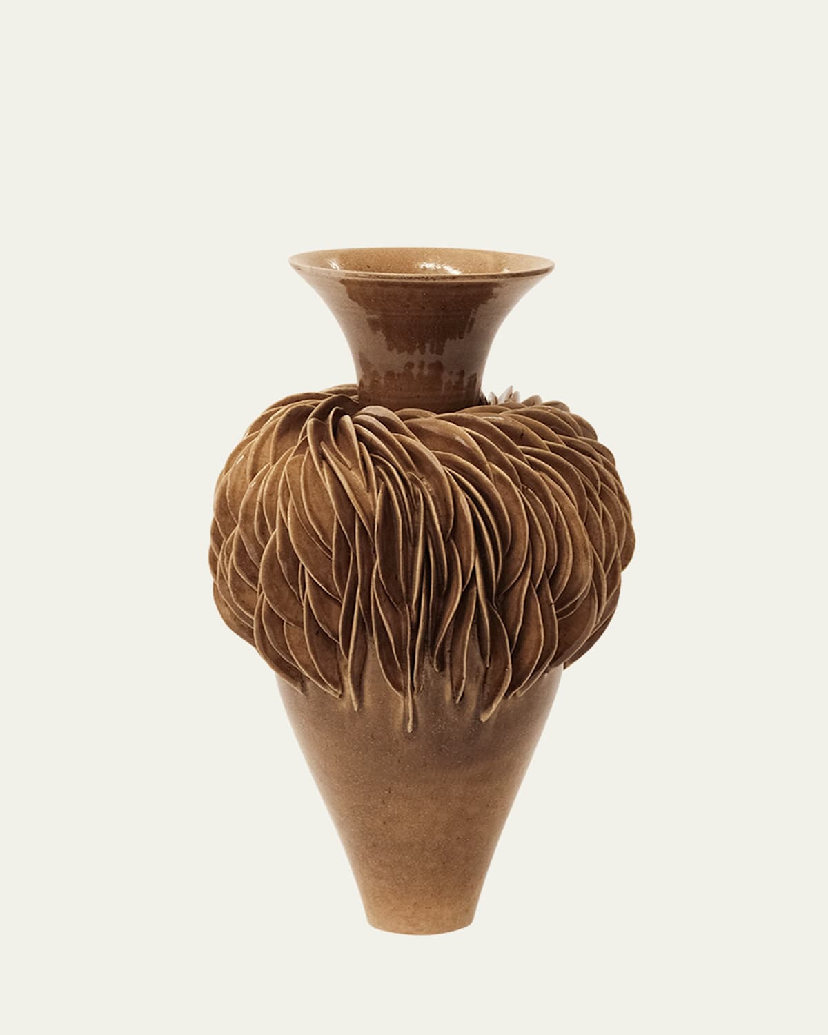 Lorene Cavagna Ceramique Fractal Stoneware Vase, 14" In Kak1