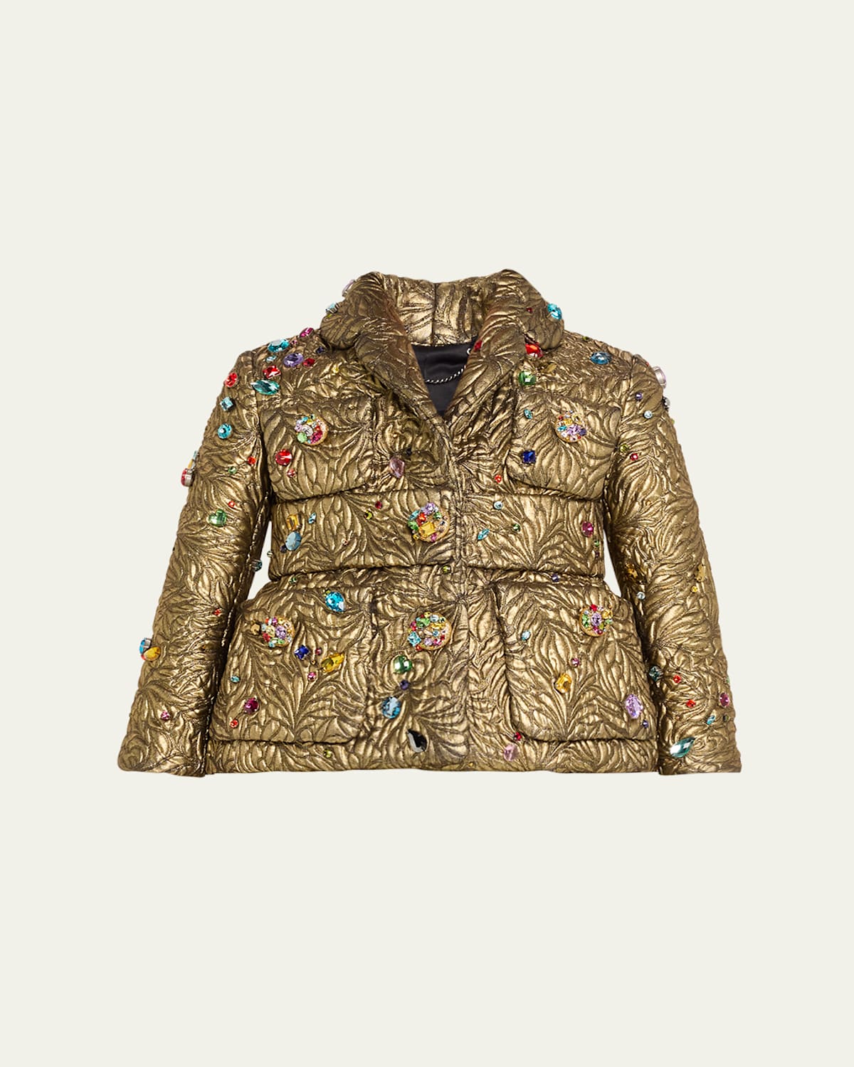 Oversized Brocade Jeweled Jacket