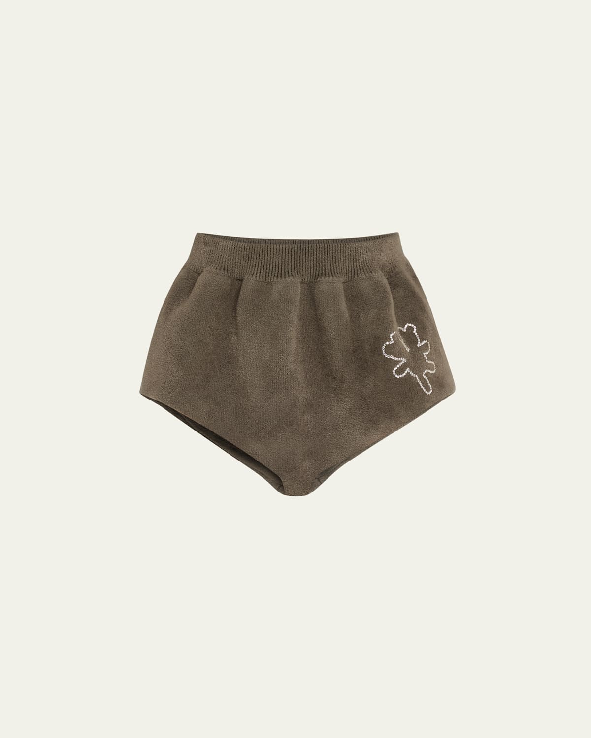 Heaven Bear Embroidered Mini Shorts