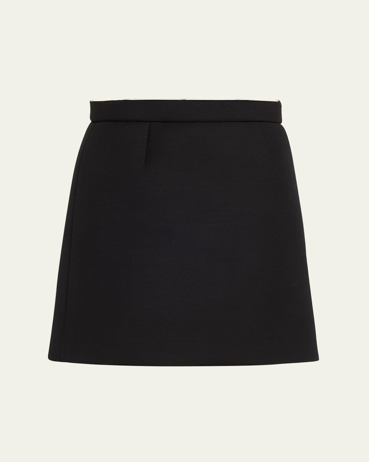High Waisted Pencil Wool Skirt