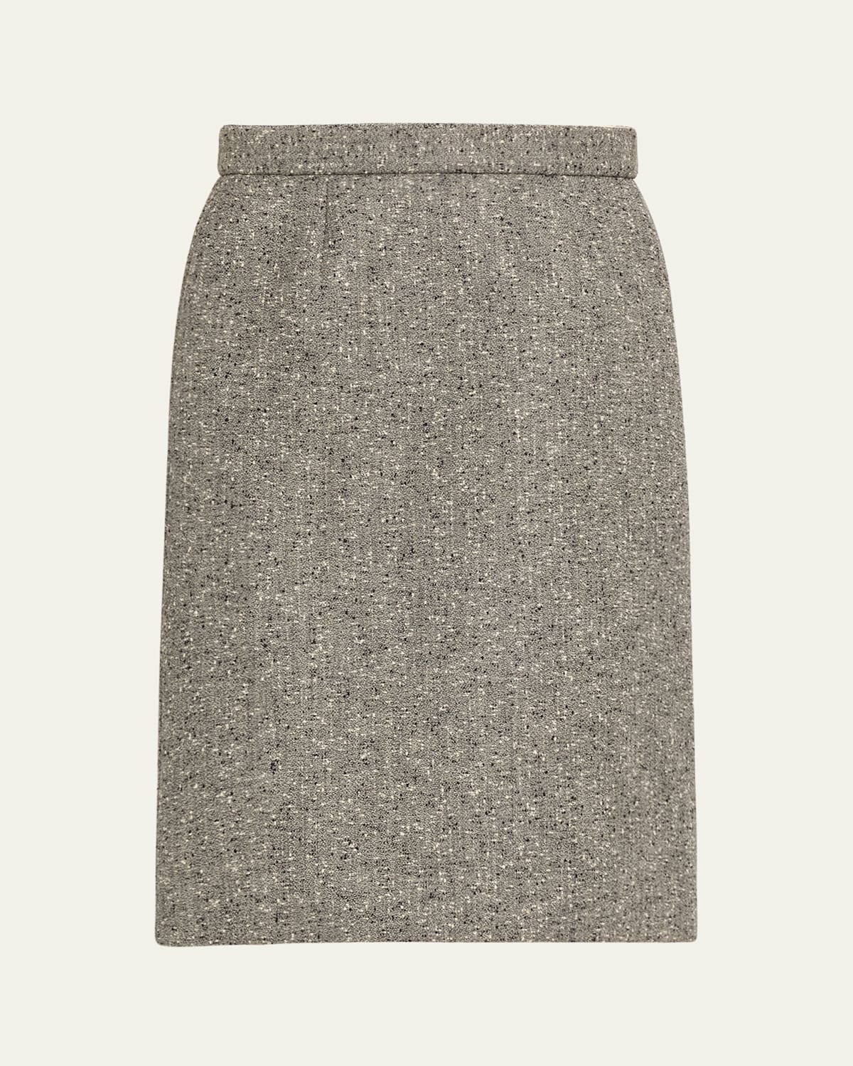 High Waisted Wool Exaggerated Pencil Skirt