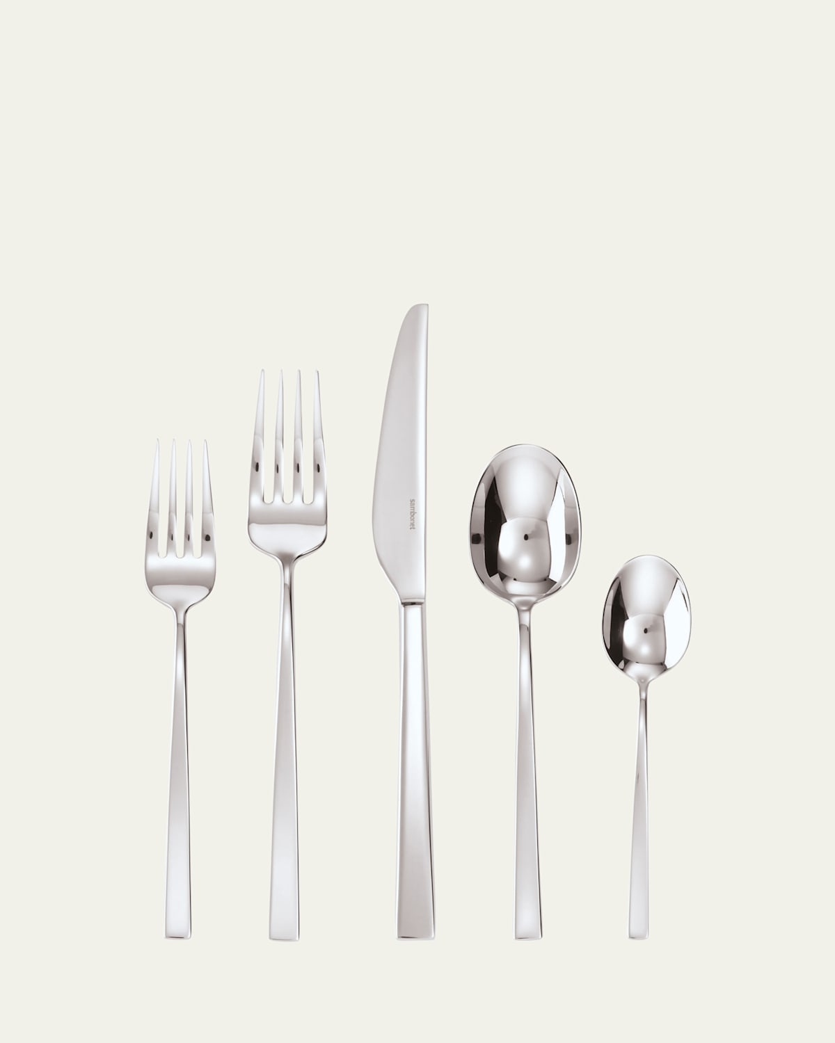 Sambonet Linea Q 5-piece Flatware Place Setting In Silver