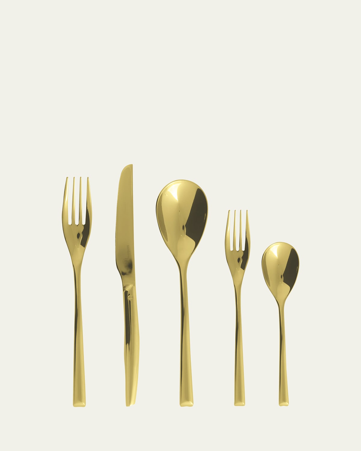 Sambonet H-Art Matte Golden 5-Piece Flatware Place Setting