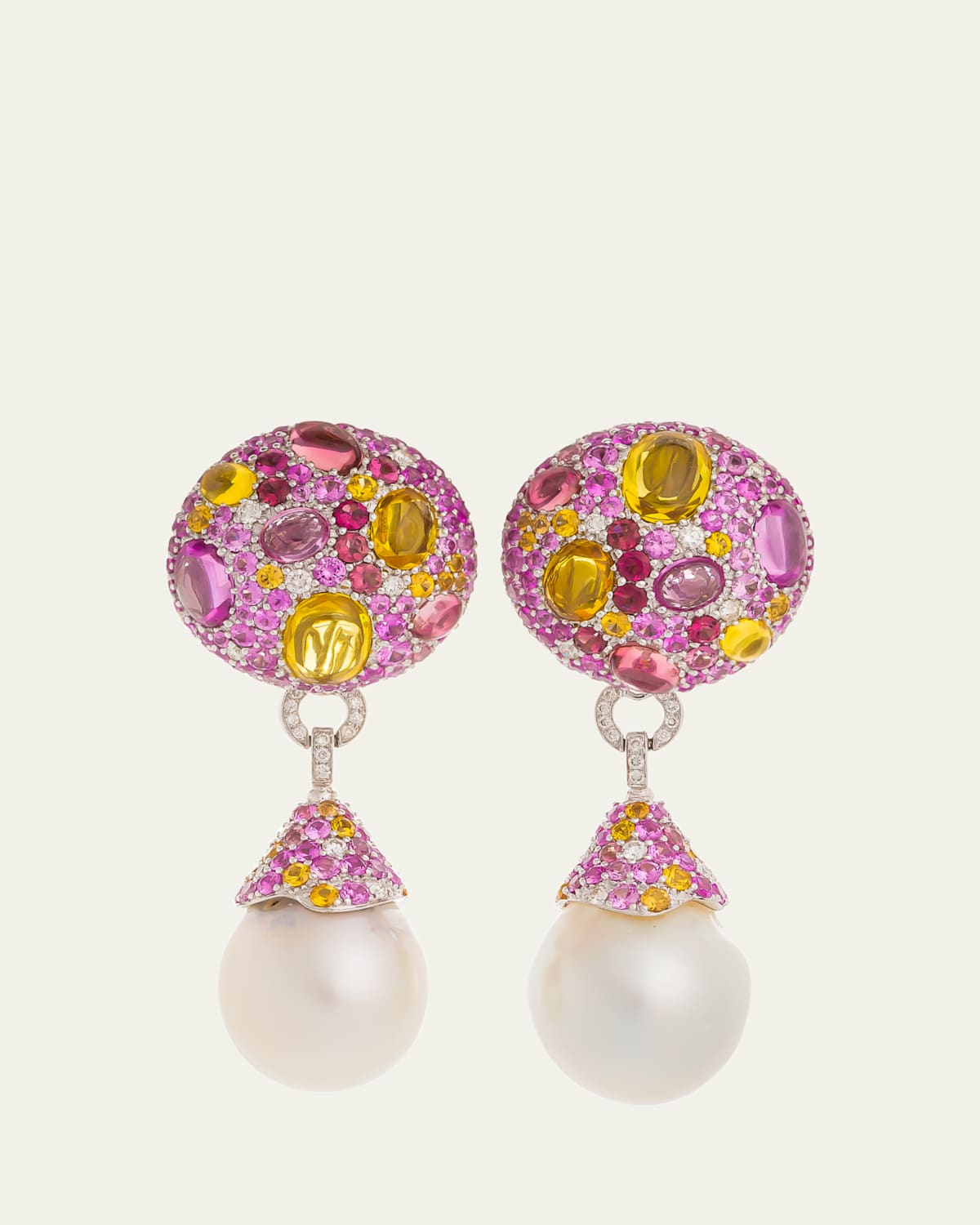 Diamond, Multi-Stone, and Pearl Drop Earrings