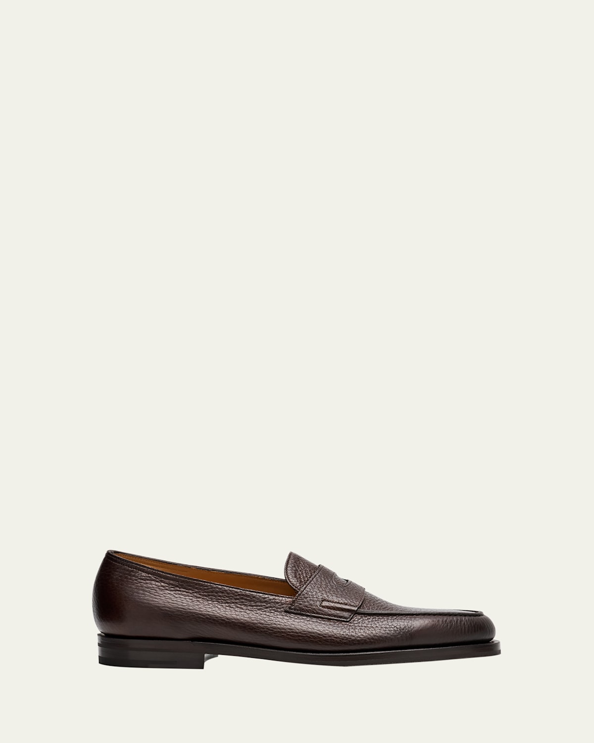 Men's Lopez Grained Leather Penny Loafers