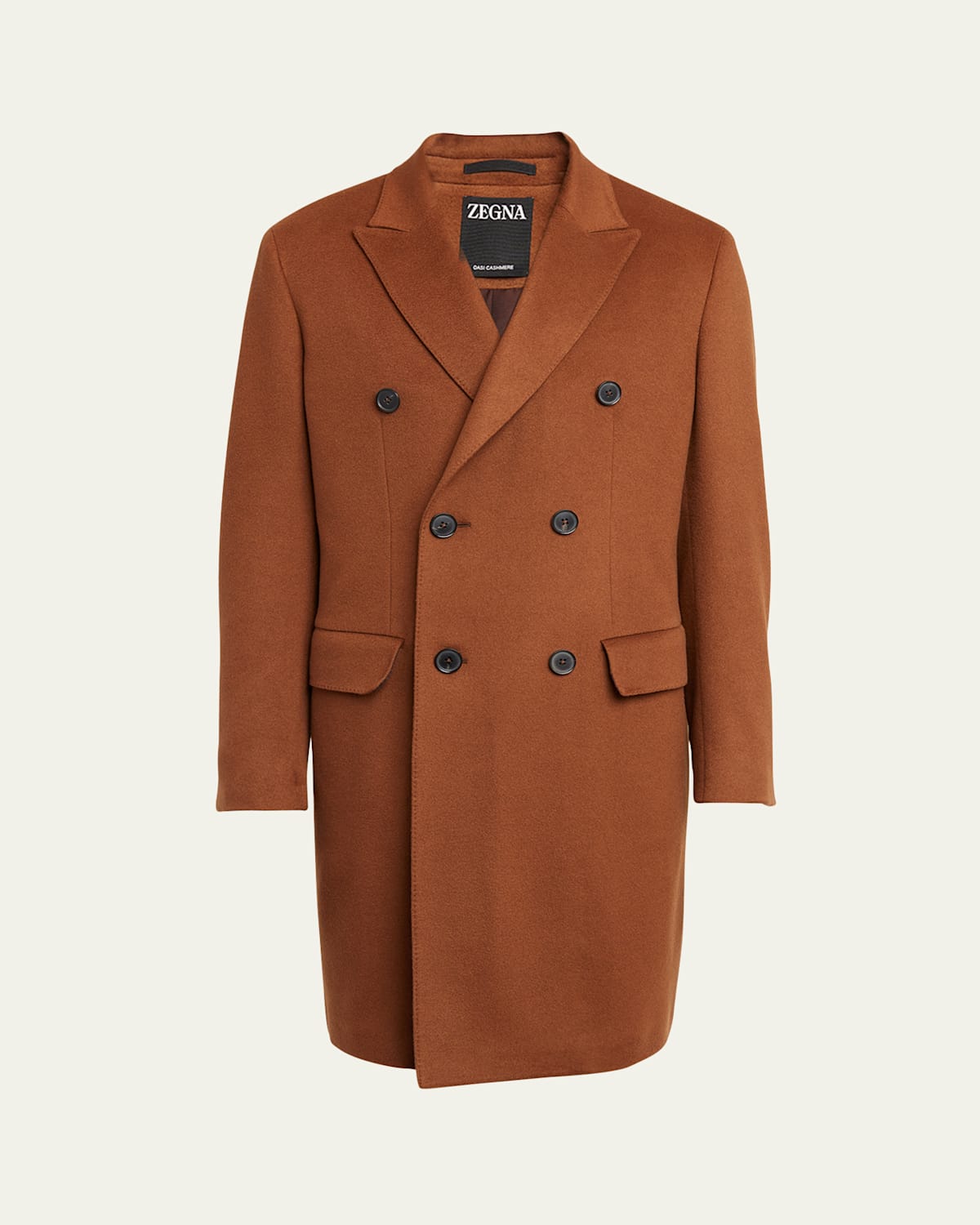 ZEGNA MEN'S OASI CASHMERE DOUBLE-BREASTED OVERCOAT 