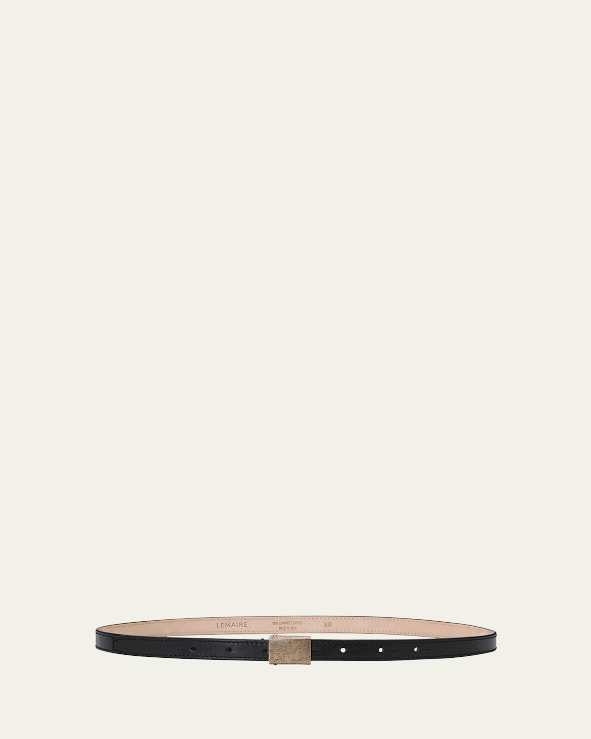 Lemaire Men's Clip Leather Belt, 15mm In Black