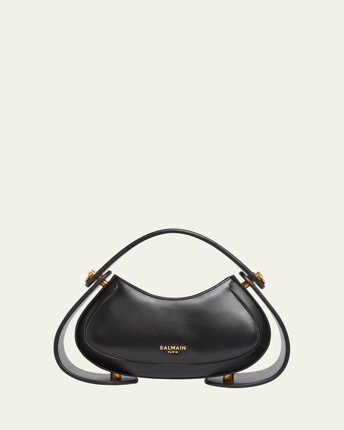 BALMAIN JOLIE MADAME MEDIUM TOP-HANDLE BAG IN LEATHER 
