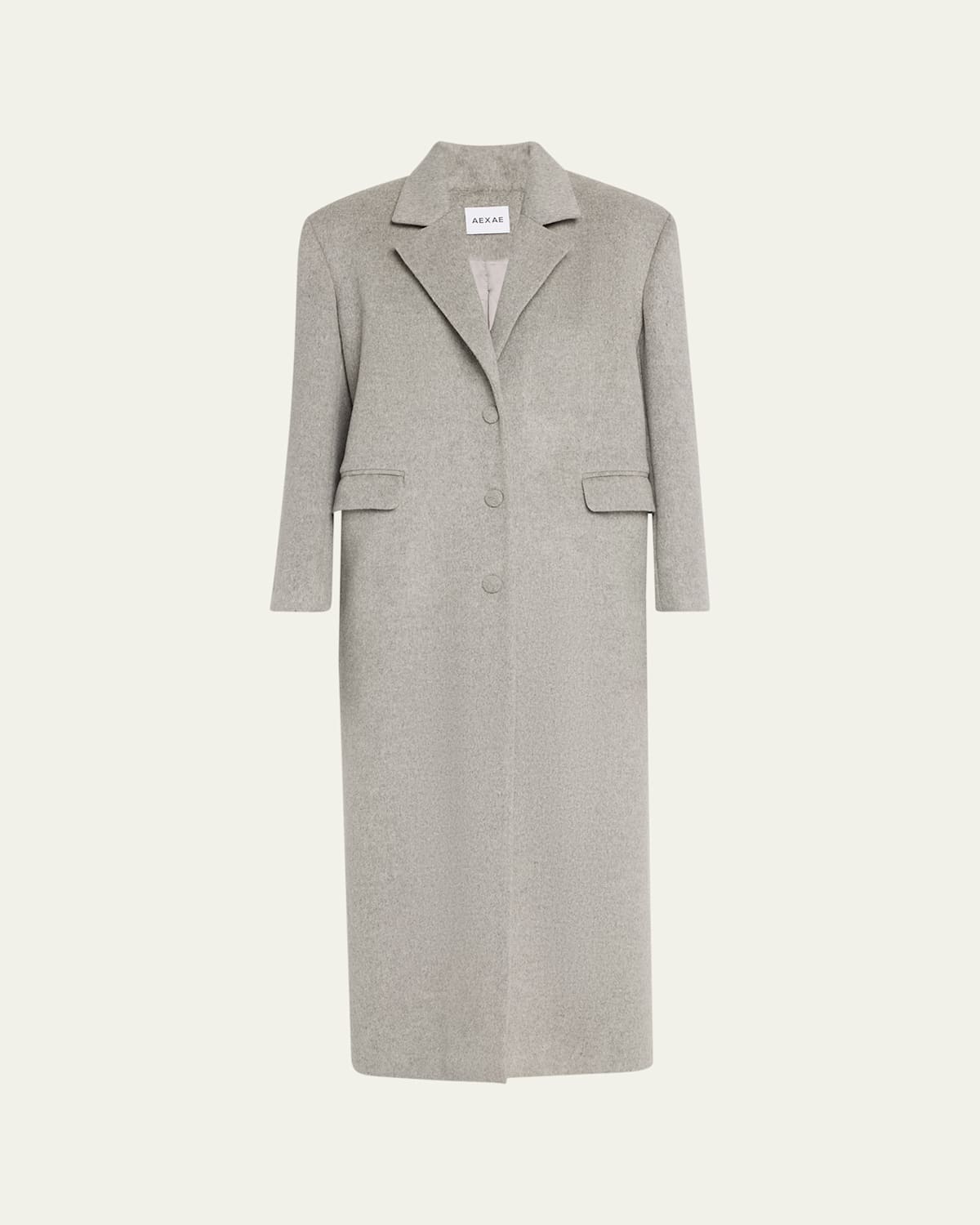 Aexae Oversized Cashmere-wool Blazer Coat In Grey