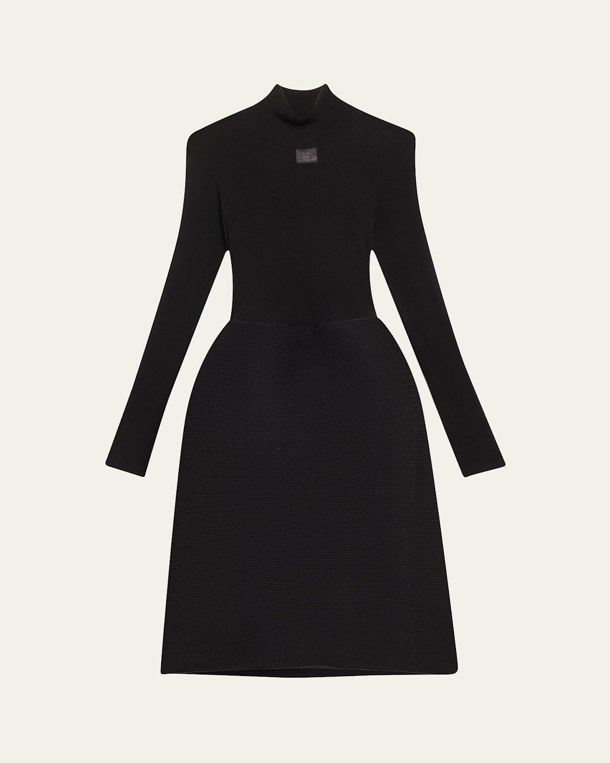 Jersey Ripple Combo Midi Dress