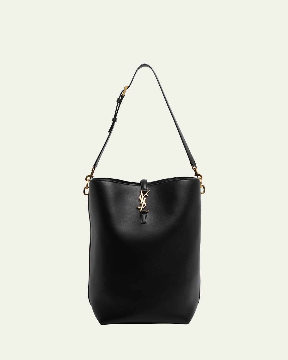 Saint Laurent Leather Le 37 Bucket Bag In Nero