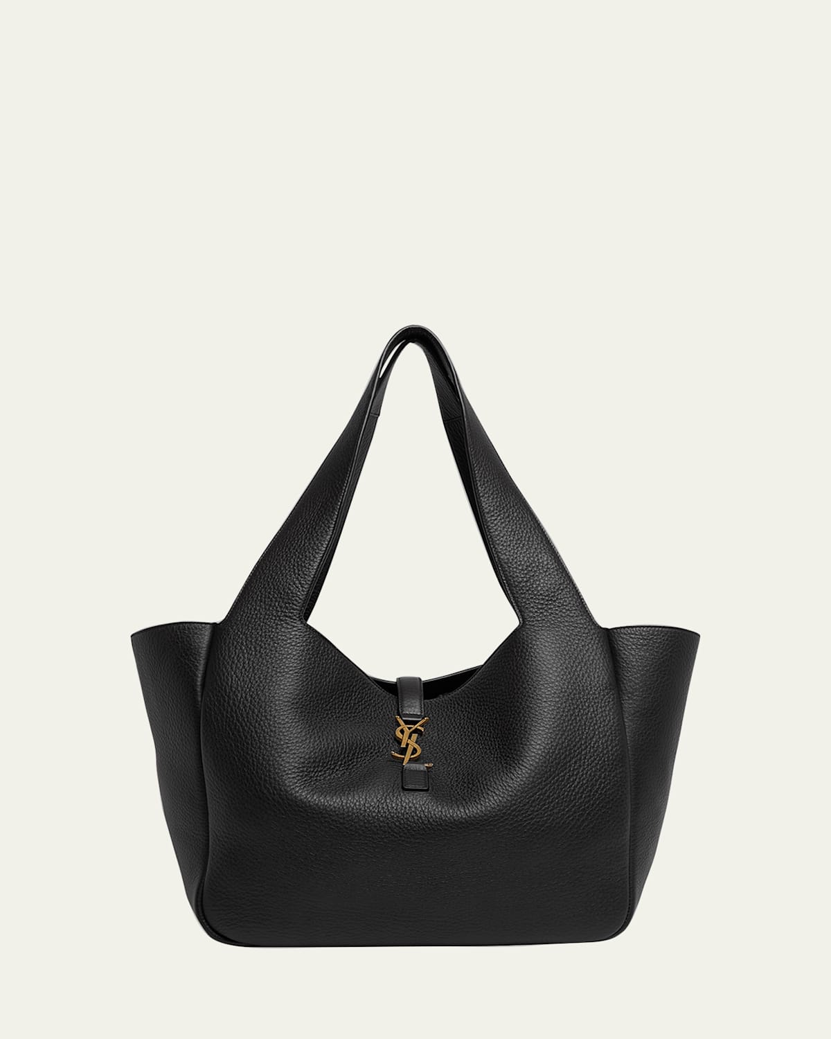 Saint Laurent Bea Ysl Tote Bag In Deer Leather