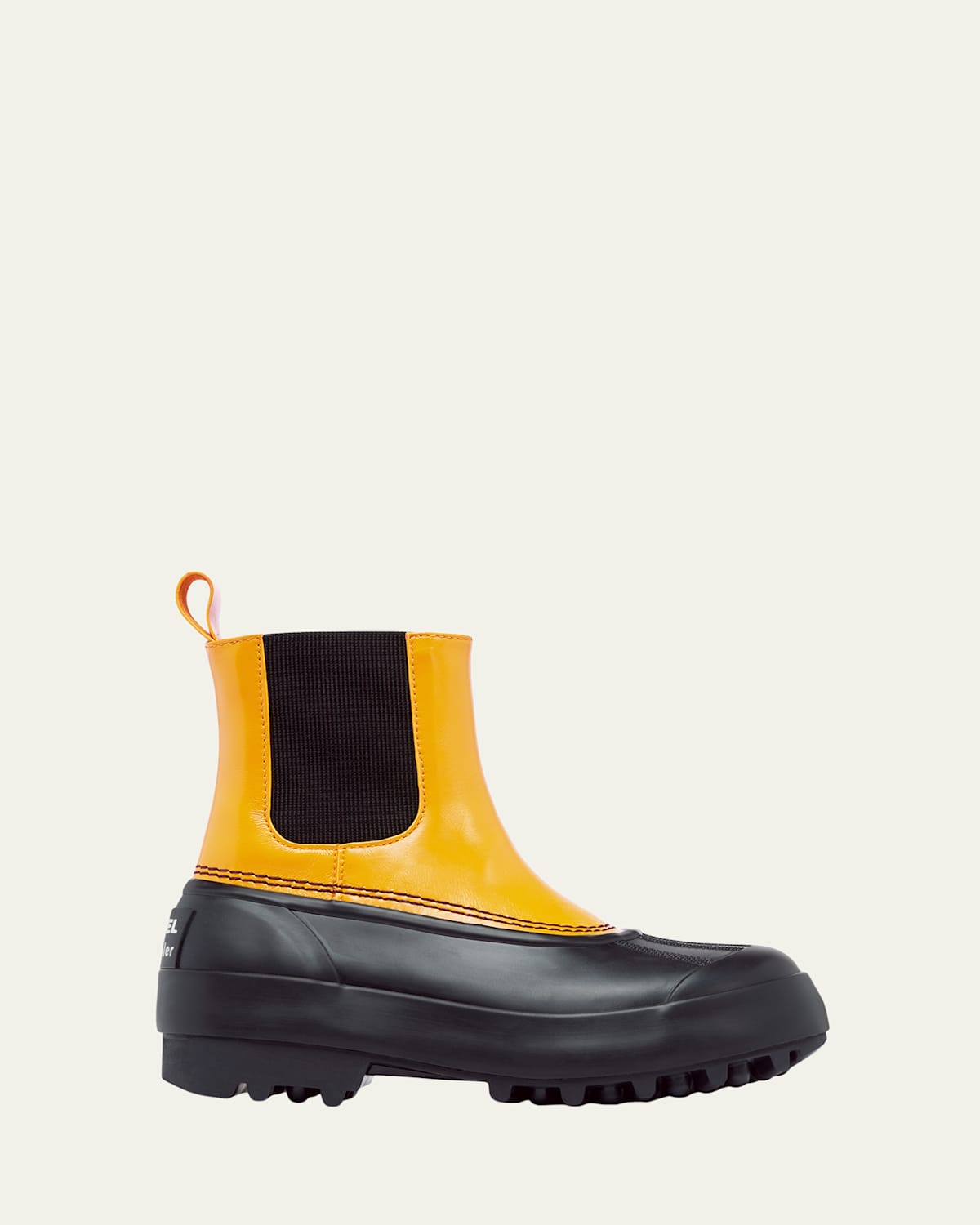 x Proenza Schouler Leather Rubber Chelsea Booties