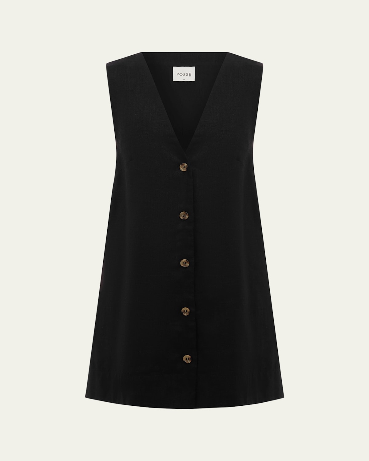 Nancy Sleeveless Linen Mini A-line Dress
