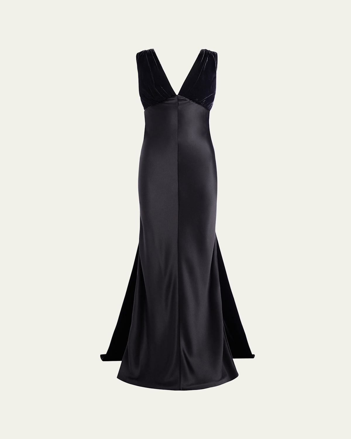 Sabina Velvet Crepe Trumpet Gown