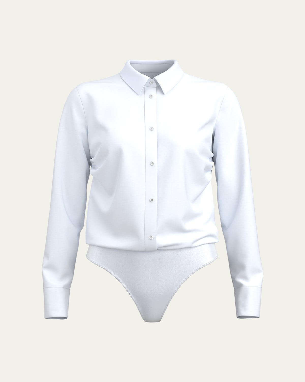 Wolford Cotton Poplin Blouse Bodysuit In Black