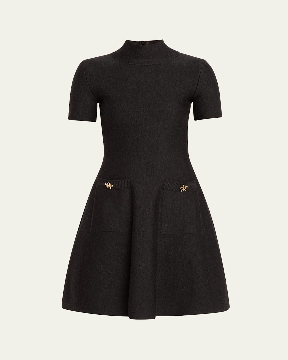 Knit Mini Dress with Jewel Detail