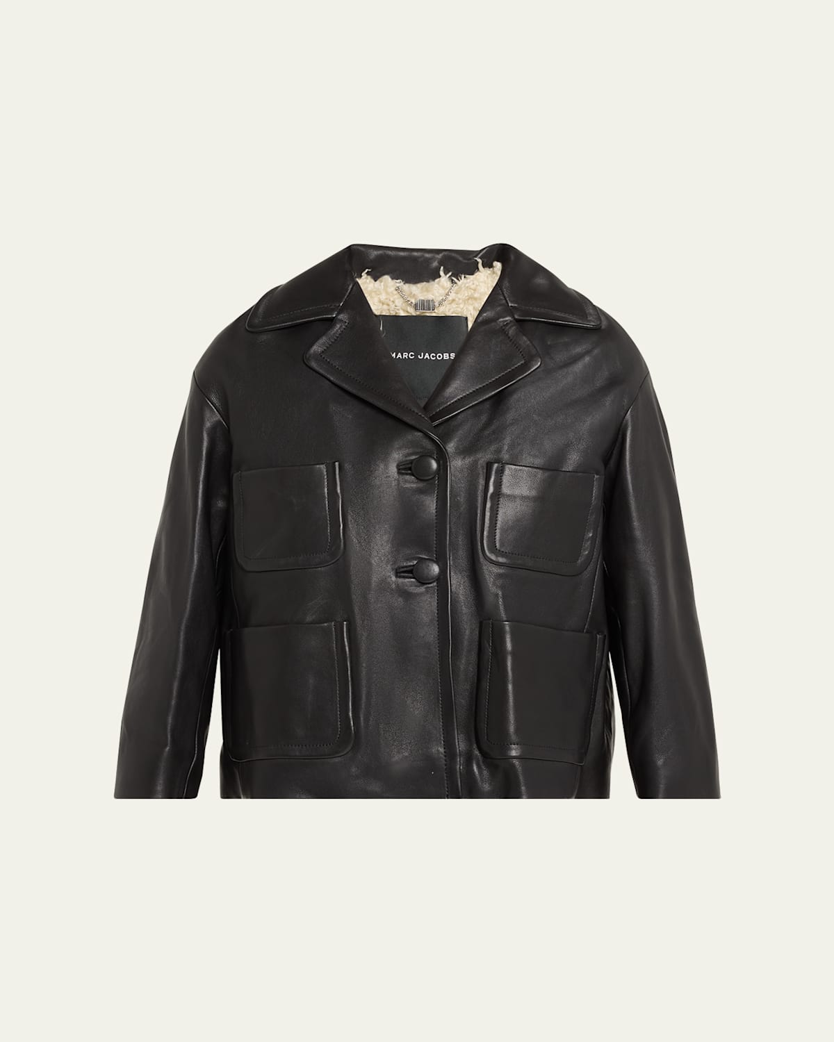 Marc jacobs leather jacket top