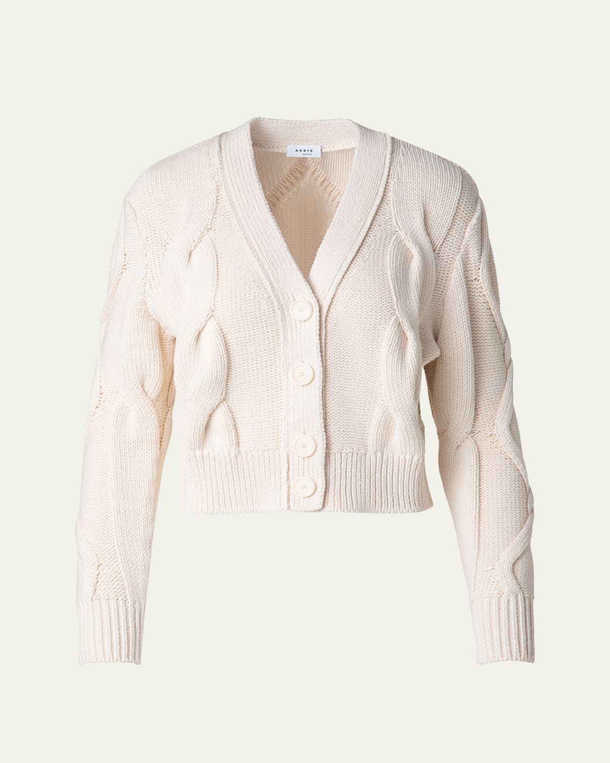 V-Neck Cable Cardigan