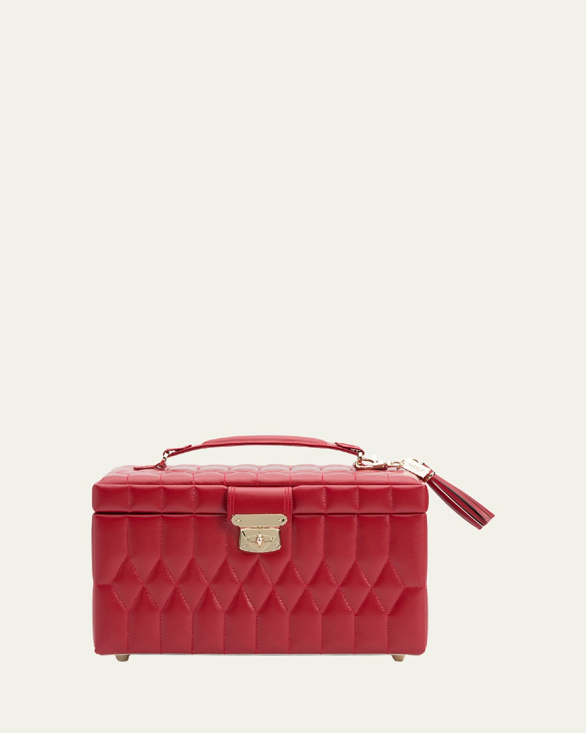 Caroline Red Medium Jewelry Case